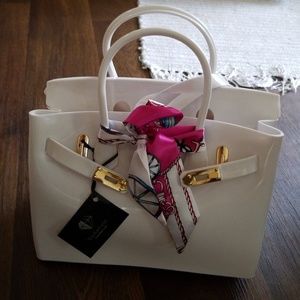 White Waterproof Luxe Handbag